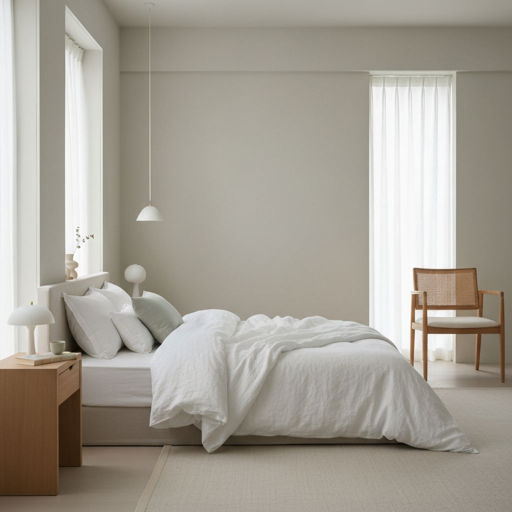 Peaceful bedroom environment suggesting restful sleep
